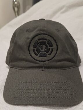 Men's Olive Baseball Cap with Subtle Embroidered Crest